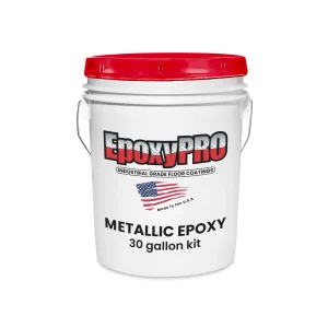 metallic epoxy 30 gallon kit, up to 3,000 sf includes prime coat