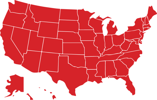 us map red