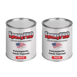 polyaspartic clear topcoat 2 gallon kit: up to 320 sf